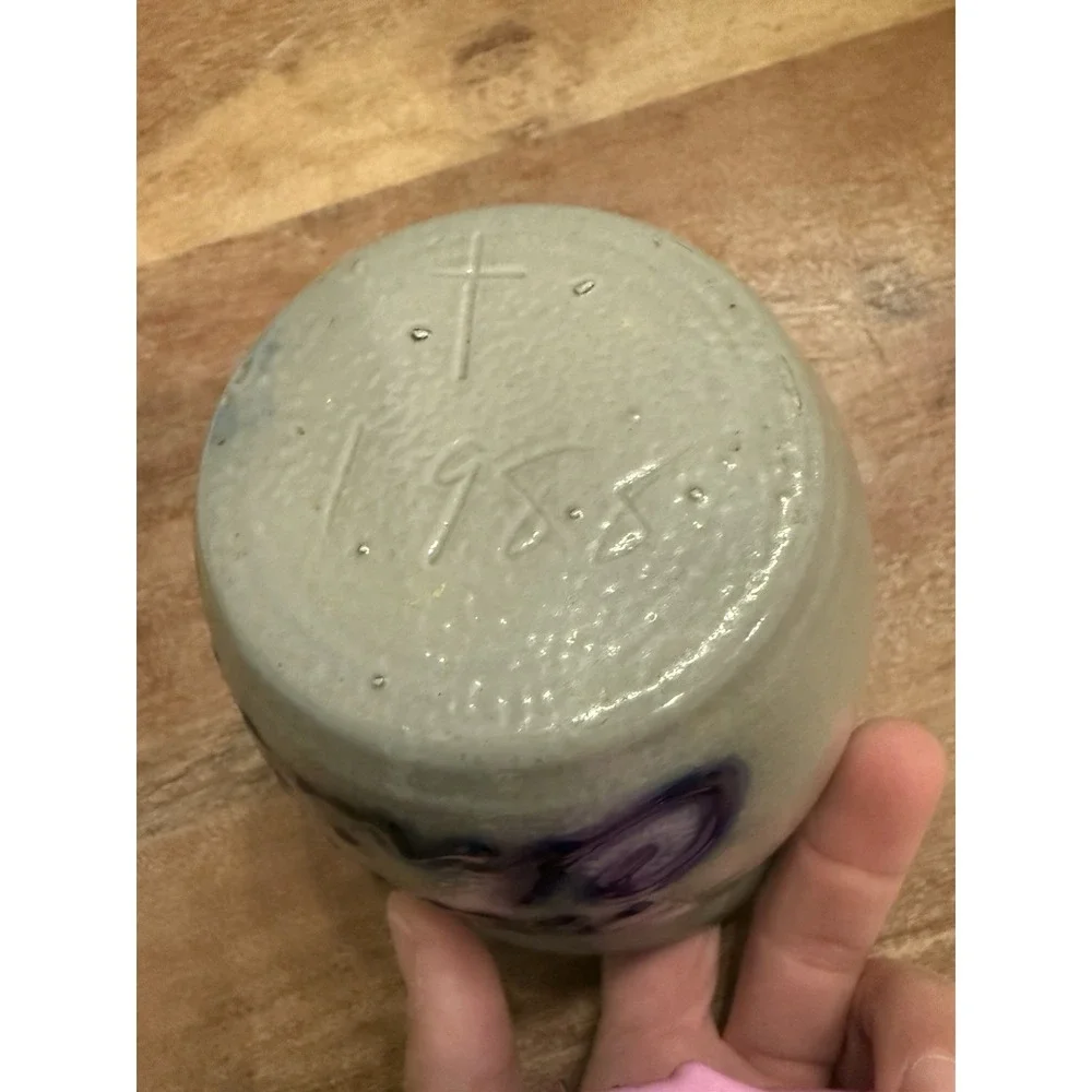 Vintage 1988 Beaumont Brothers Pottery Merry Christmas Crock  Christmas‎ 4
